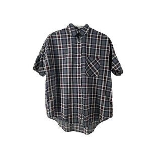 Madewell Courier Shirt Deklab Plaid Boxy Short Sleeve Button Down Womens XXS Top
